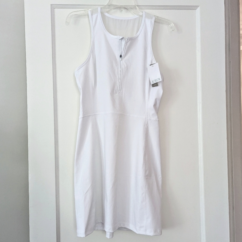 J.Crew NWT cloud stretch tennis dress in white—CLOSEOUT